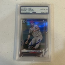 ANDREW PAINTER SIGNED AUTO 2021 1st BOWMAN CHROME SIGNED AUTOGRAPH CARD PSA MT10