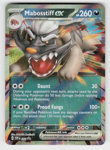SV: Scarlet & Violet Promo Cards #086 Mabosstiff ex - Picture 1 of 2