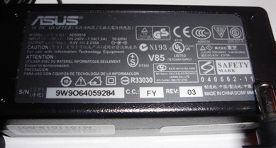 Chargeur Asus Eee PC 901 remplace l'alimentation défectueuse des modèles 900 904