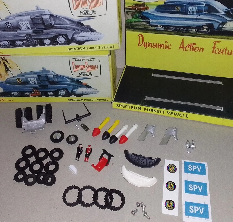 Dinky 104 Spectrum Pursuit Fahrzeug SPV scharlachrot Repro Ersatzteile zur Auswahl