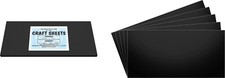 Black Flex Plasticard Polystyrene Craft Sheets - 6"x12" - .040" thick - 10 Pack
