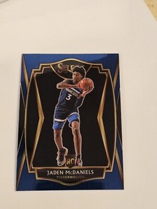 2020-21 Panini Select - Premier Level  Blue Prizm #197 Jaden McDaniels (RC)
