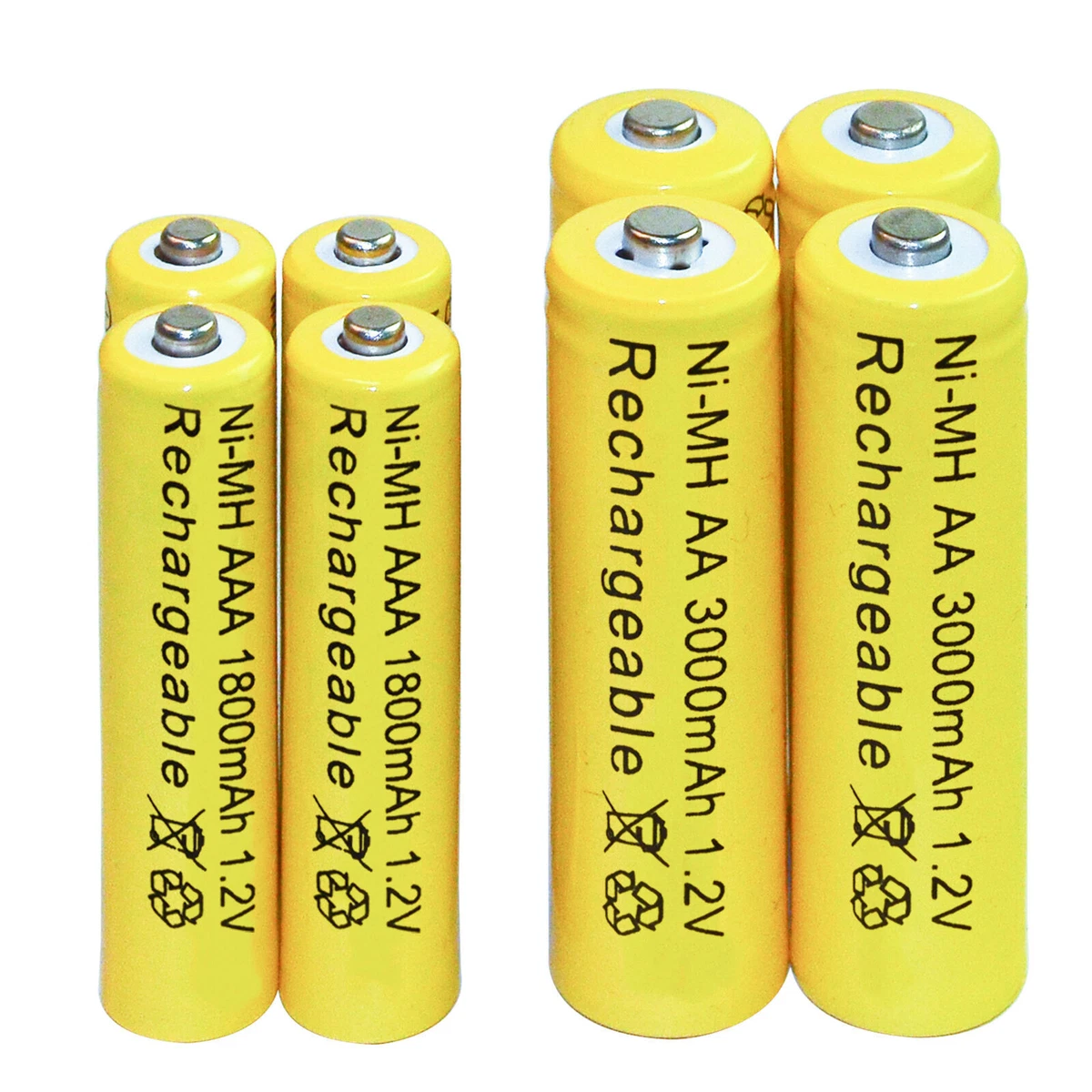 5x AAA 300mAh Rechargeable Batteries W/Tabs For Solar,