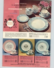 1958 PAPER AD Homer Laughlin China Romance Barclay Persian Garden Capri Lotus ++