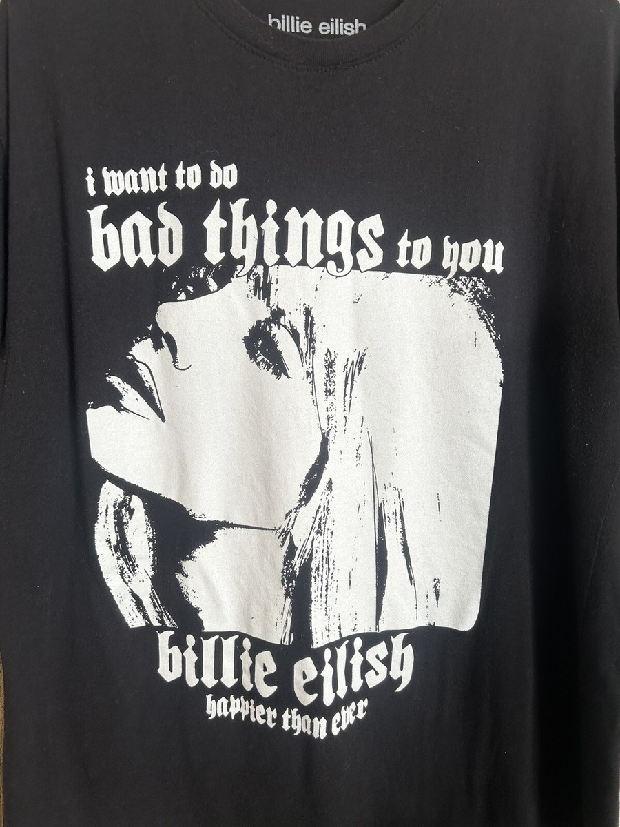 Billie Eilish Happier Than Ever Concert Graphic T-shirt Size XL