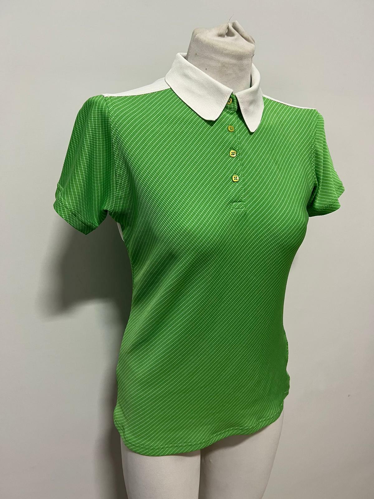 Polo Fila Donna Taglia M Verde Sportivo Manica Corta Woman Logo Maglietta Maglia