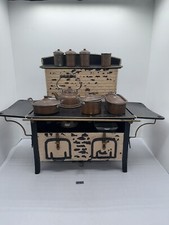 RARE Antique German Stove Top Salesman Sample Oven Stove W/Pots  Accessories