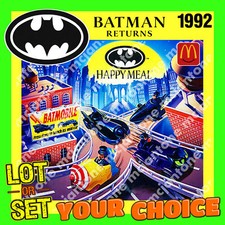 LOT or SET McDonald's 1992 BATMAN DC Comics Superhero BAT Vehicle YOUR CHOICE
