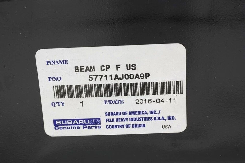 Barra de refuerzo de parachoques delantero OEM 10-14 Subaru Legacy Outback NUEVO 57711AJ00A9P Foto 4 de 4