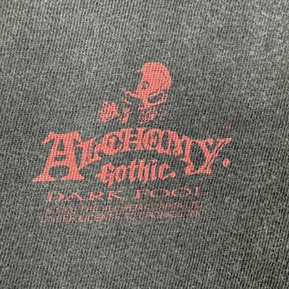 Camiseta De Colección Alquimia Gótica Dark Fool Bufón Para Hombre XL Negra Payaso Joyería Años 90 Foto 3 de 4