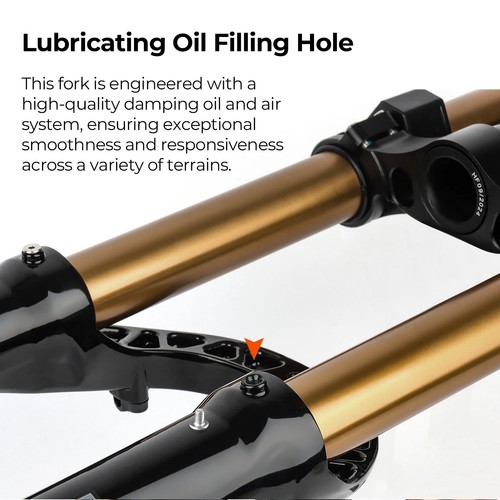 DH MTB Air Oil Suspension Fork 180mm Travel 29er Damping Rebound Adjustable Fork - Picture 5 of 40