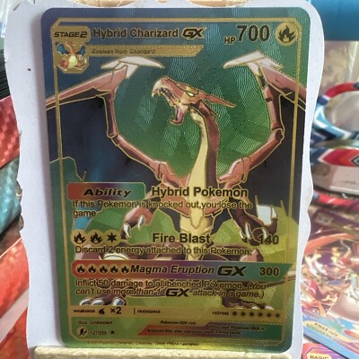 Hybrid Charizard Gx Multi  Foil  Fan Art  N/M