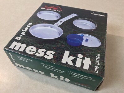 FUNINGEEK Kit Casserole Camping, Aluminium Casserole Randonnee 9 pièces
