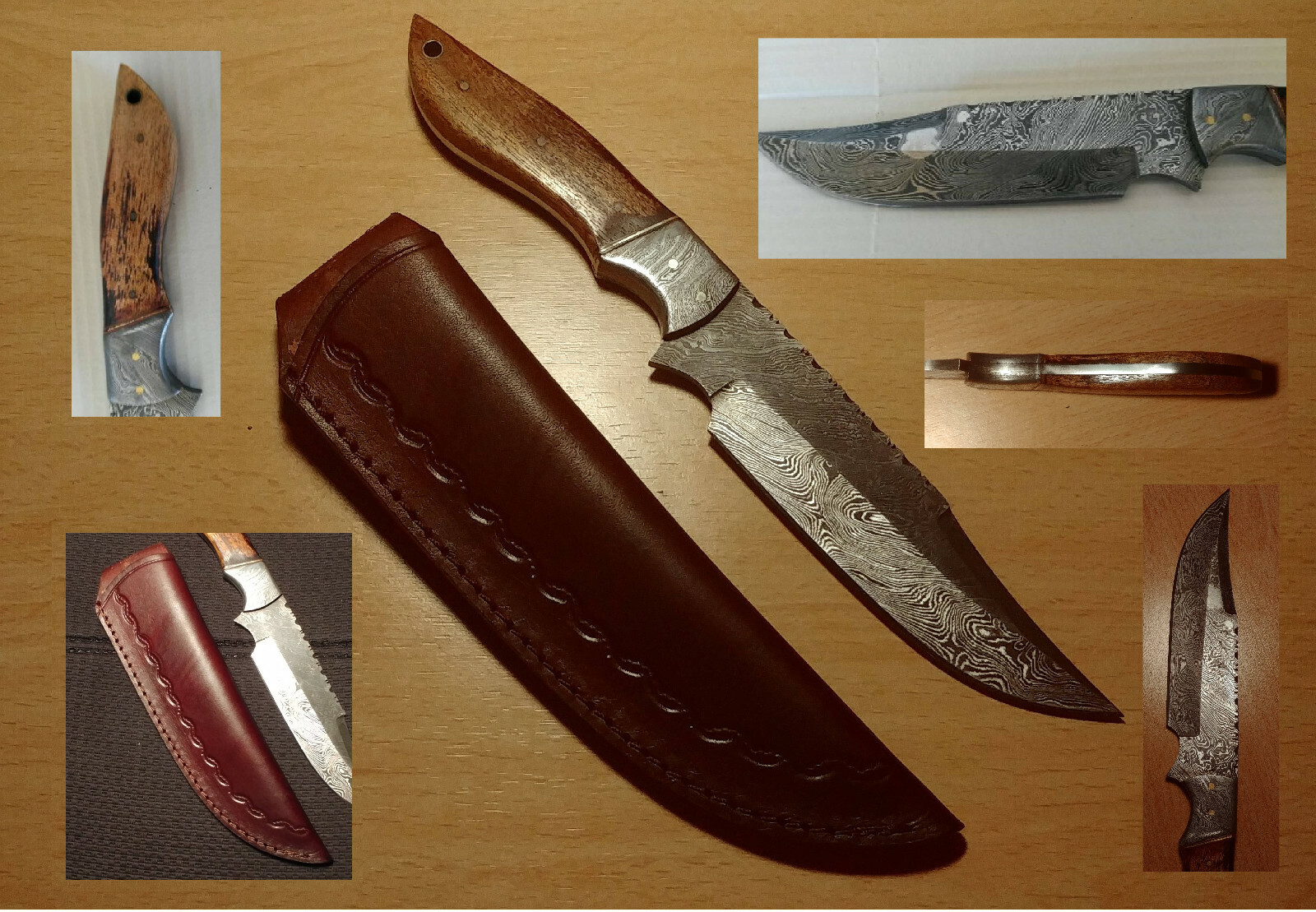 Cuchillo Damasco,Caza,Colección,tiempo libre/Damascus Hunting Knive