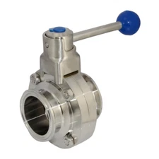 Pipe OD 2" inch Tri Clamp Ferrule Sanitary Butterfly Valve Stainless Steel 316