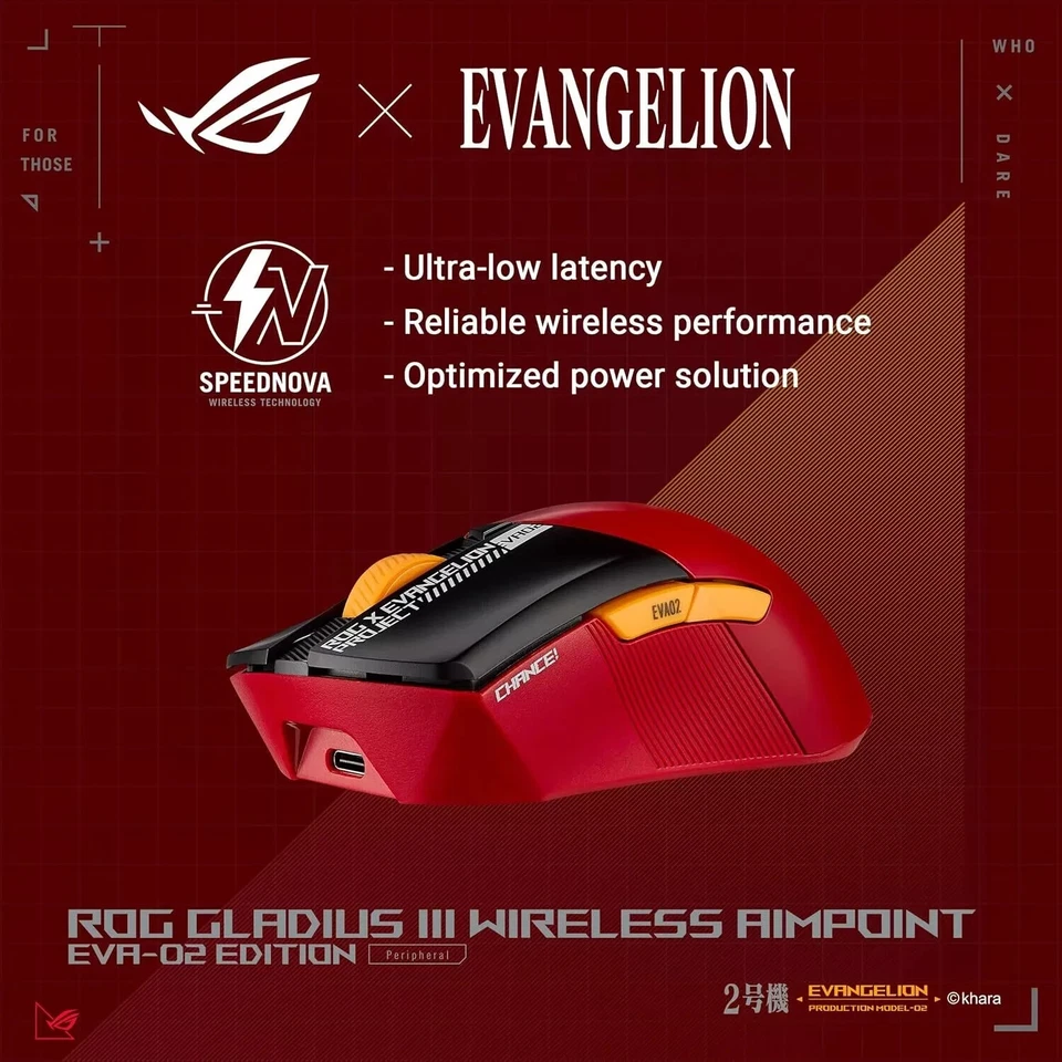 ASUS Evangelion Gaming Mouse ROG Gladius III Wireless AimPoint EVA-Ⅱ - Image 4 of 4