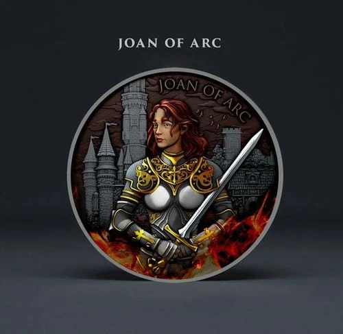 2023 Joan of Arc Legendary Warriors Colorized 1oz Ag .999 Coin
