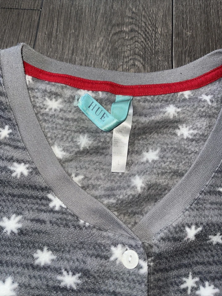 Pijama polar HUE talla L gris de una pieza poliéster Foto 4 de 4