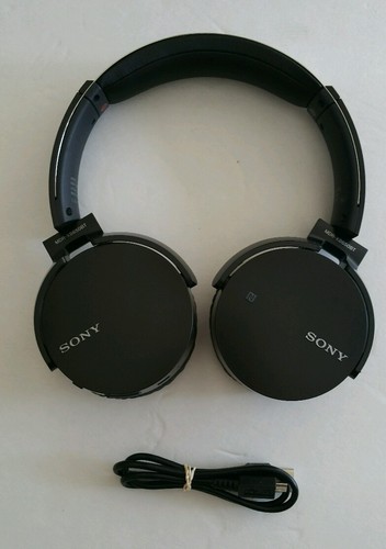 sony mdr-xb650bt/b bluetooth headband headphones microphone