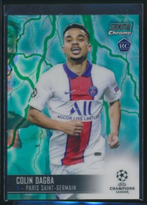 2020-21 topps stadium club chrome uefa rookie 096/150 colin dagba #91 RC Green