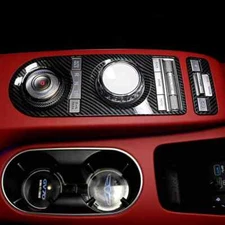 Carbon ABS Car Center Console Control Panel Decor Trim For Genesis GV70 2022-25