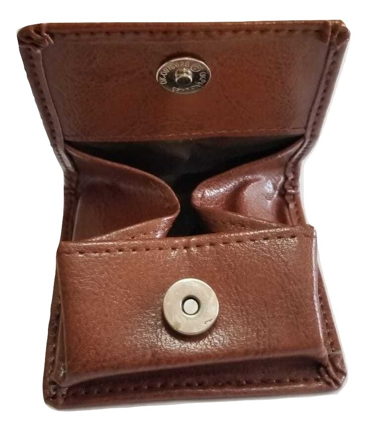 UNISEX COIN WALLET PURSE COIN CHANGE POUCH TRAY BLACK SQUARE COLOURS