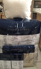 RALPH LAUREN MARIELLA PAISLEY GREY 5pc KING COMFORTER SET DECO PIL THR NWT 1235