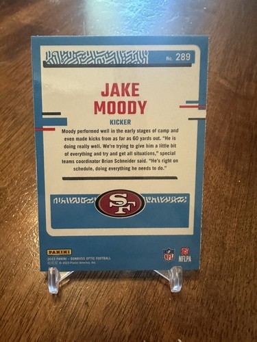 Jake Moody 2023 Panini Donruss Optic Rated Rookie #289 San Francisco 49ers - Picture 2 of 2