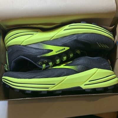 BROOKS Cascadia 16 Men's Black Ebony Nightlife Running shoes size 9.5 M