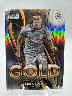 2022 -23 Stadium Club Chrome Glimpses of Gold #GG-LS Luka Sucic FC Salzburg