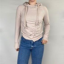 NSF Clarah Cinch Crop Hoodie Pink Casual