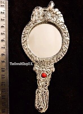 Adivinacion Espejo Victoriano Antigüedad Vanity Artisan Wicca Gótico Magia Bruja