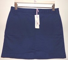 VINEYARD VINES by Shep Ian Navy Blue Cotton Twill Utility Skirt Sz 10 NWT