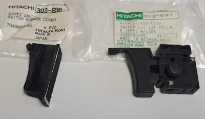 HITACHI 303696 Rubber Cover & 303697 Switch OEM - fits W6VA2, W6V2 - NOS
