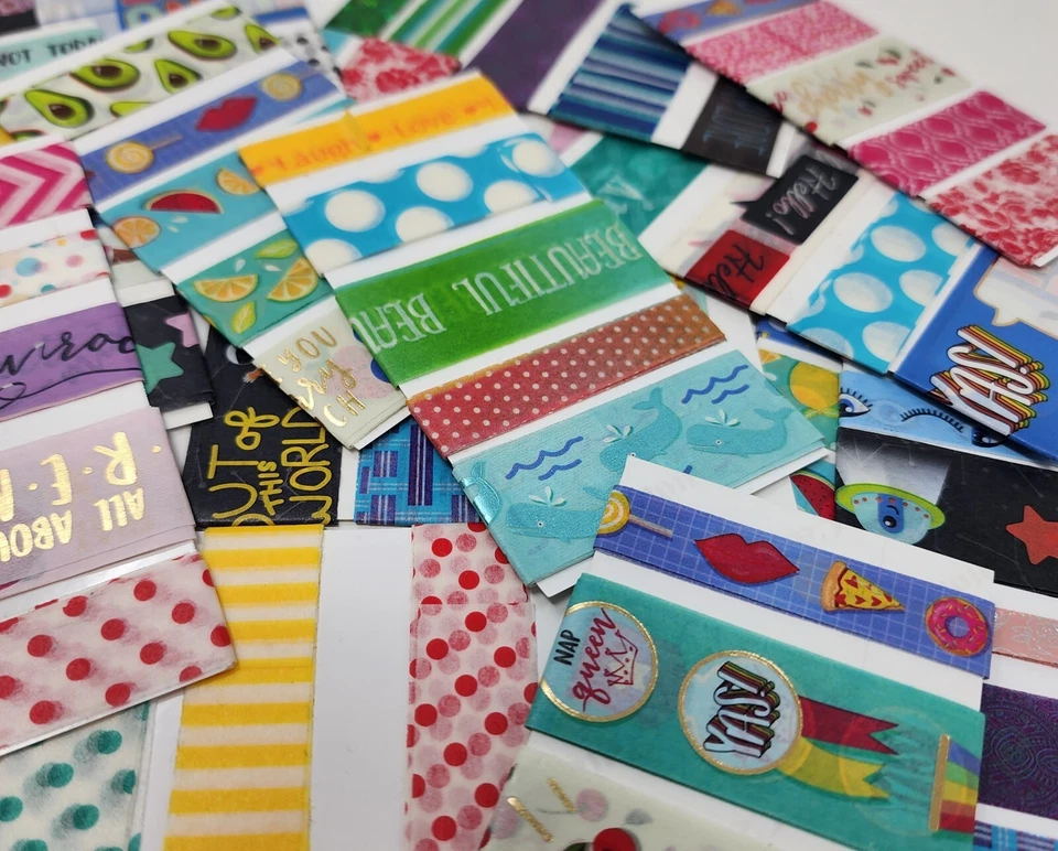 Washi Sampler | mystery washi tape variety sampler card 80"+ worth of tape - Image 2 of 4