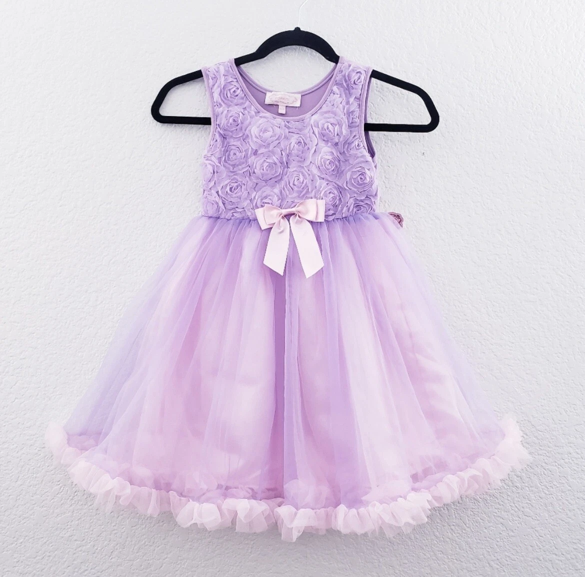 Popatu Little Girl Purple Lilac Tutu Flower Girl Dress 6X 7 eBay