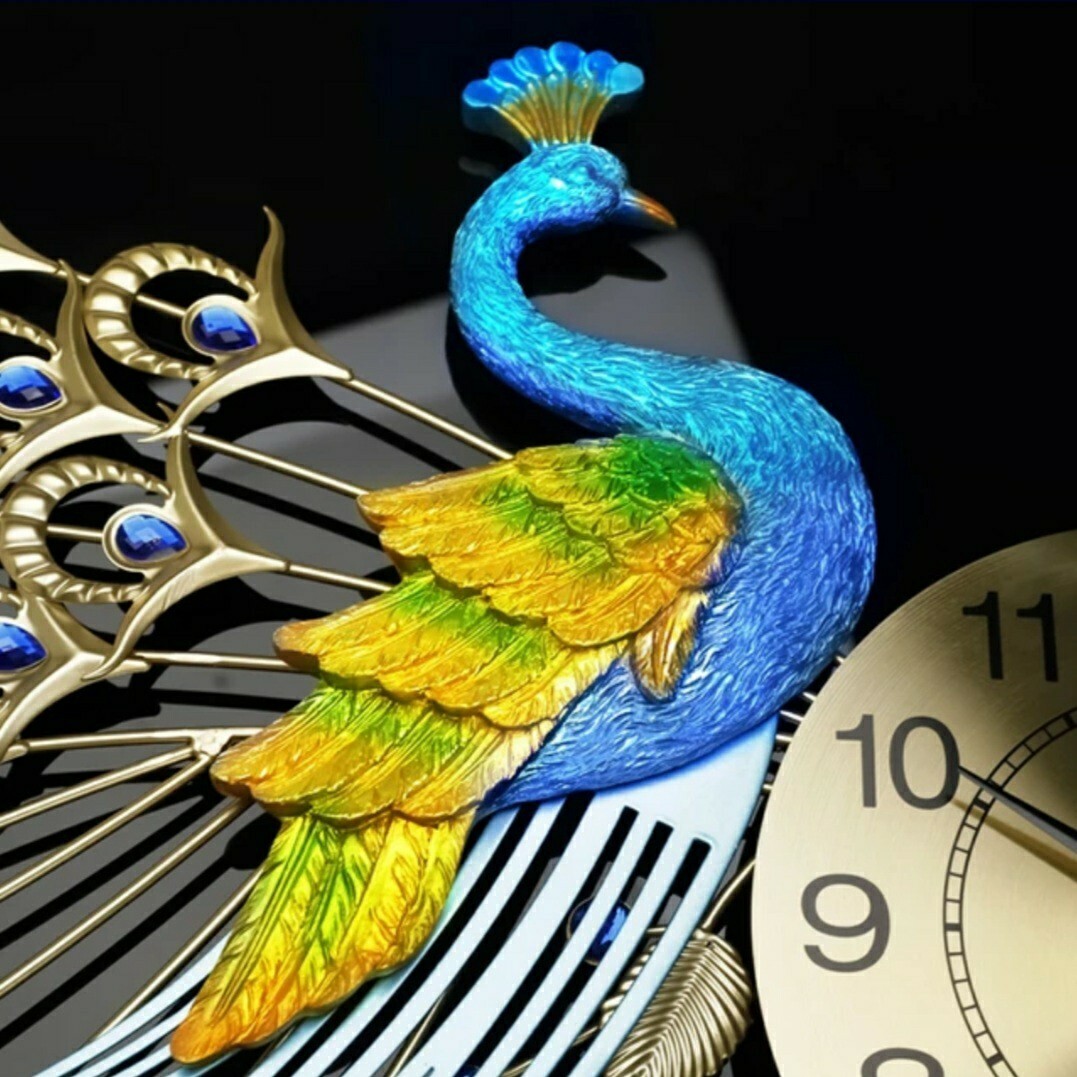 Peacock Wall Clock 3D wall decoration
