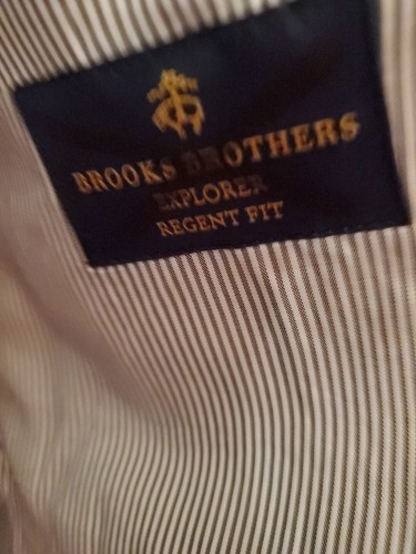 Brooks Brothers Explorer Blazer Jacket Regent Fit Size 40L Navy Blue Casual Work - Picture 13 of 14