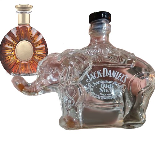 Whiskey Decanter Vintage Animal Glass Crystal Bottle Wine Stopper Bar Scotch Rum - Picture 6 of 16