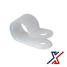 3/8" White Nylon Cable Clamp by X1 Tools (1 Clamp to 60 Clamps)