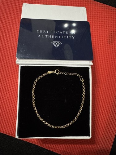 14K Solid Gold Rolo Chain Bracelet for Women Gift For Anniversary - Great Gift - Picture 6 of 6