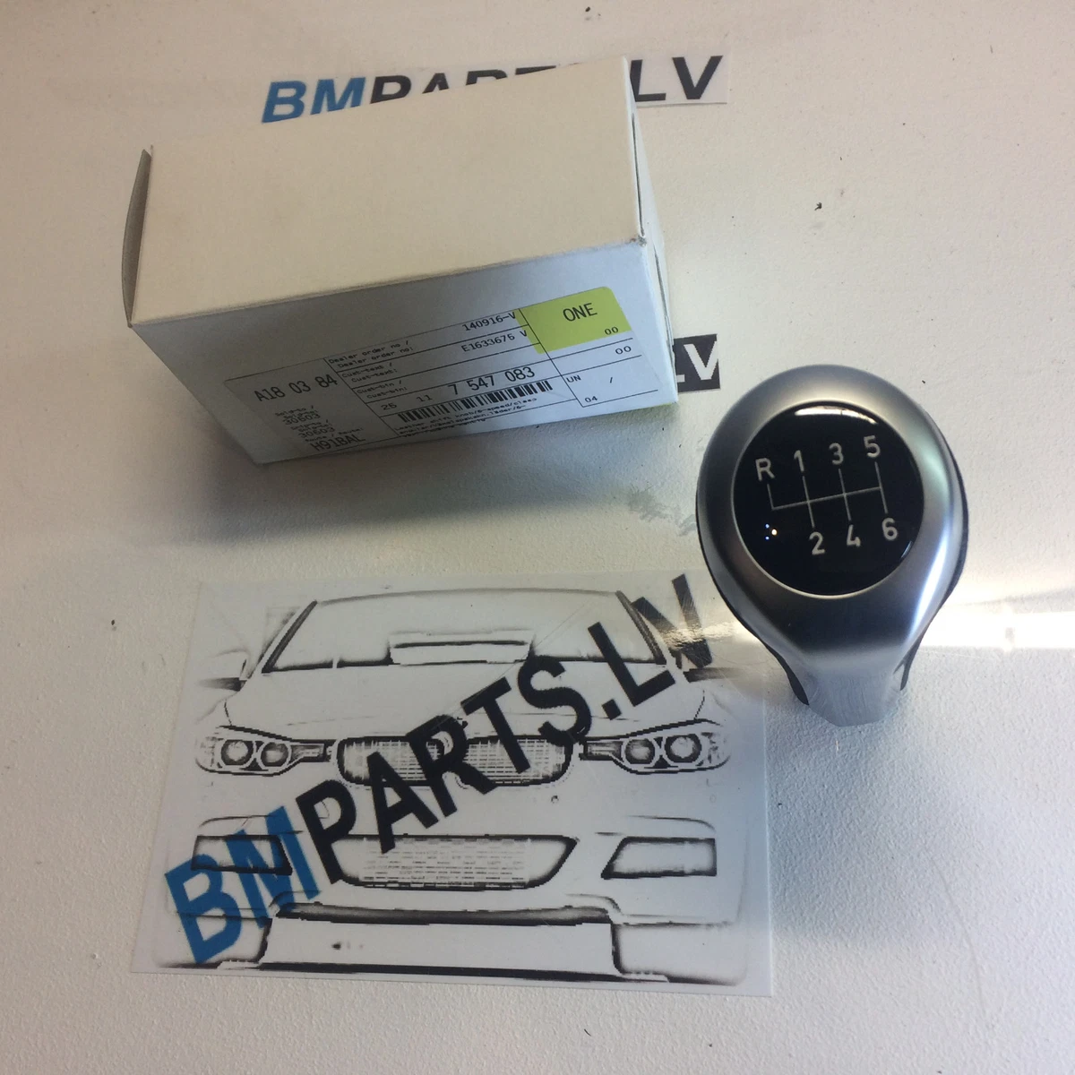 NEW GENUINE BMW 3 SERIES E90 E91 GEAR SHIFT KNOB PERLGLANZ CHROM 
