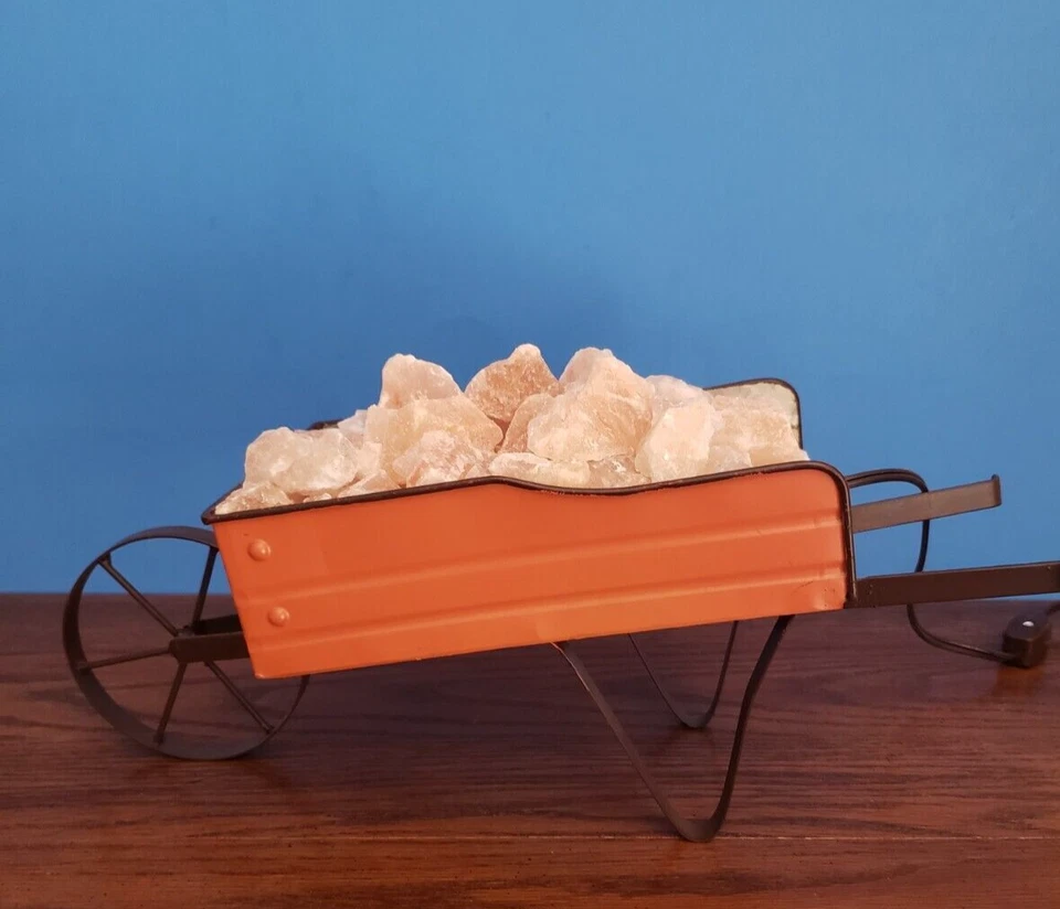HIMALAYAN SALT LAMP  ~ FALL HARVEST  WAGON GLOW ~  15 INCH ~NEW - Image 3 of 4