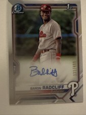 2021 Bowman Chrome - Prospect Autographs Baron Radcliff #CPA-BRA Refractor /499