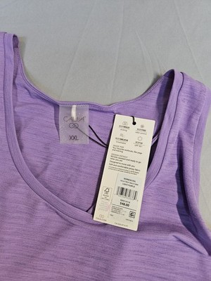 Calia Women s Purple Twist Back Tank Top XXL Scoop Neck NWT