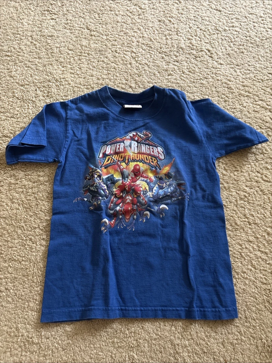 T-shirt Power Rangers Pour Enfant - Taille 8/10 - Bleu Marine - Coton - Occasion Très Bon état