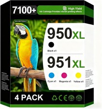 4-Pack 950XL 951XL Ink Cartridges for HP OfficeJet Pro 8600 8610 8620 8100