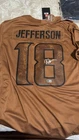 Justin Jefferson Signed Minnesota Vikings #18 Football Jersey Salute to Service