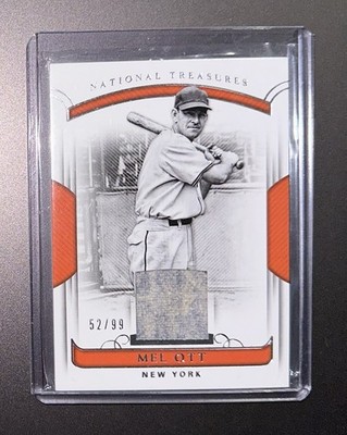 2018 Panini National Treasures Mel Ott Game-Used Material Jersey #52/99