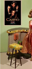 Dollhouse Miniature “Casino” Framed Mini Wall Poster  1:12 Scale